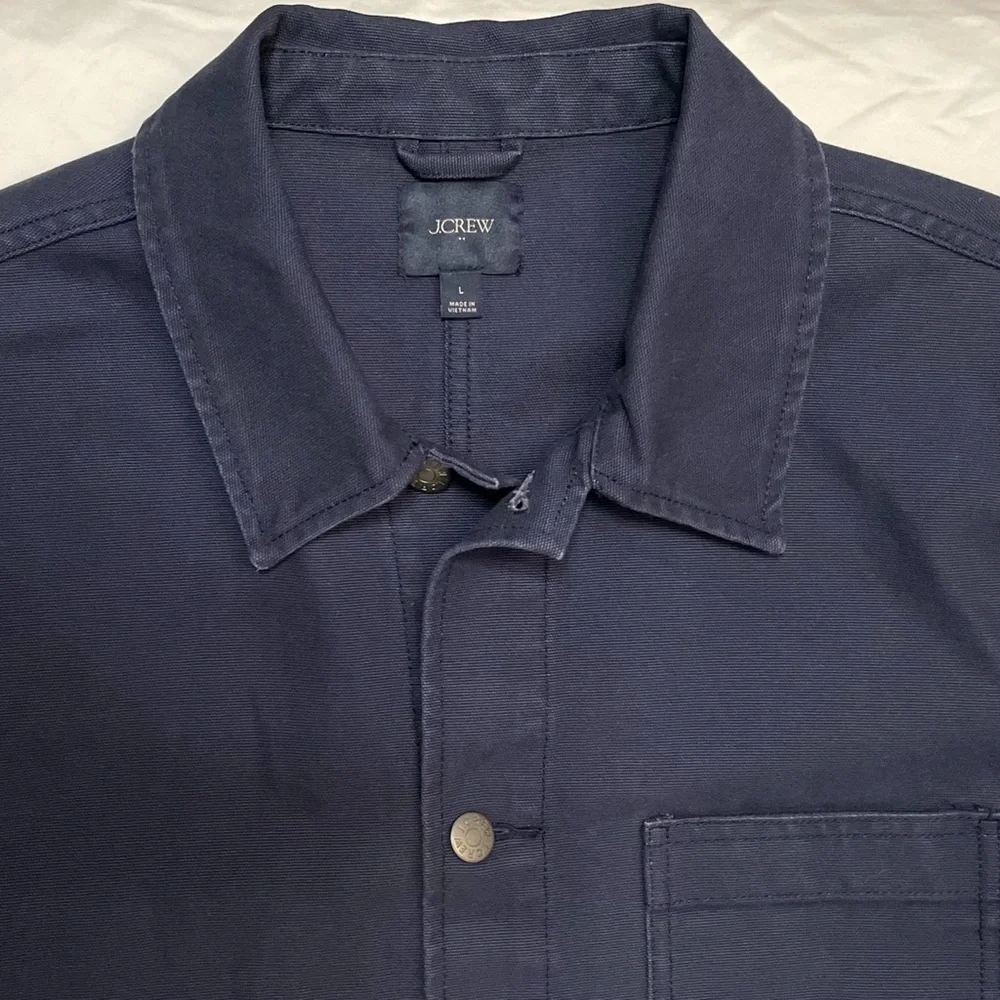 J. Crew Canvas Chore Men's Jacket Navy - Picture 6 of 9